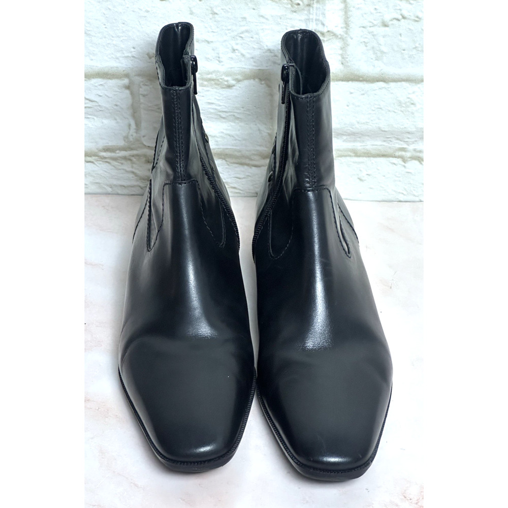 Talbots Women's Ankle Short Black Boots Size 6 1/2 Leather Uppers - Picture 16 of 16